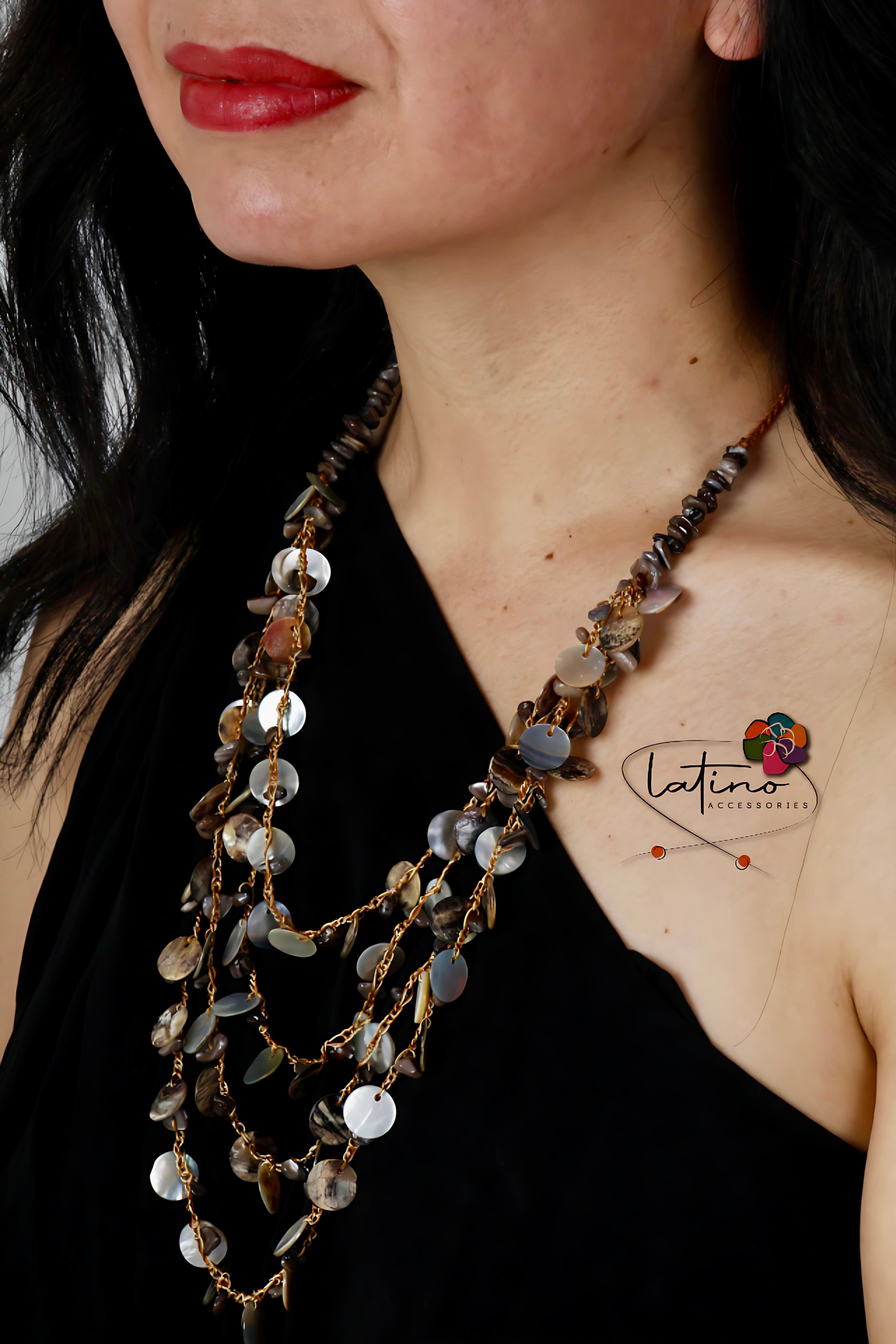 Mother of Pearl Necklace Set, Nacar Necklace